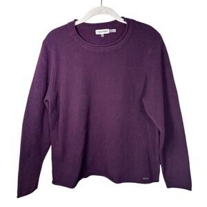 Calvin Klein Purple Round Neck Long Sleeve Sweater Women's Medium